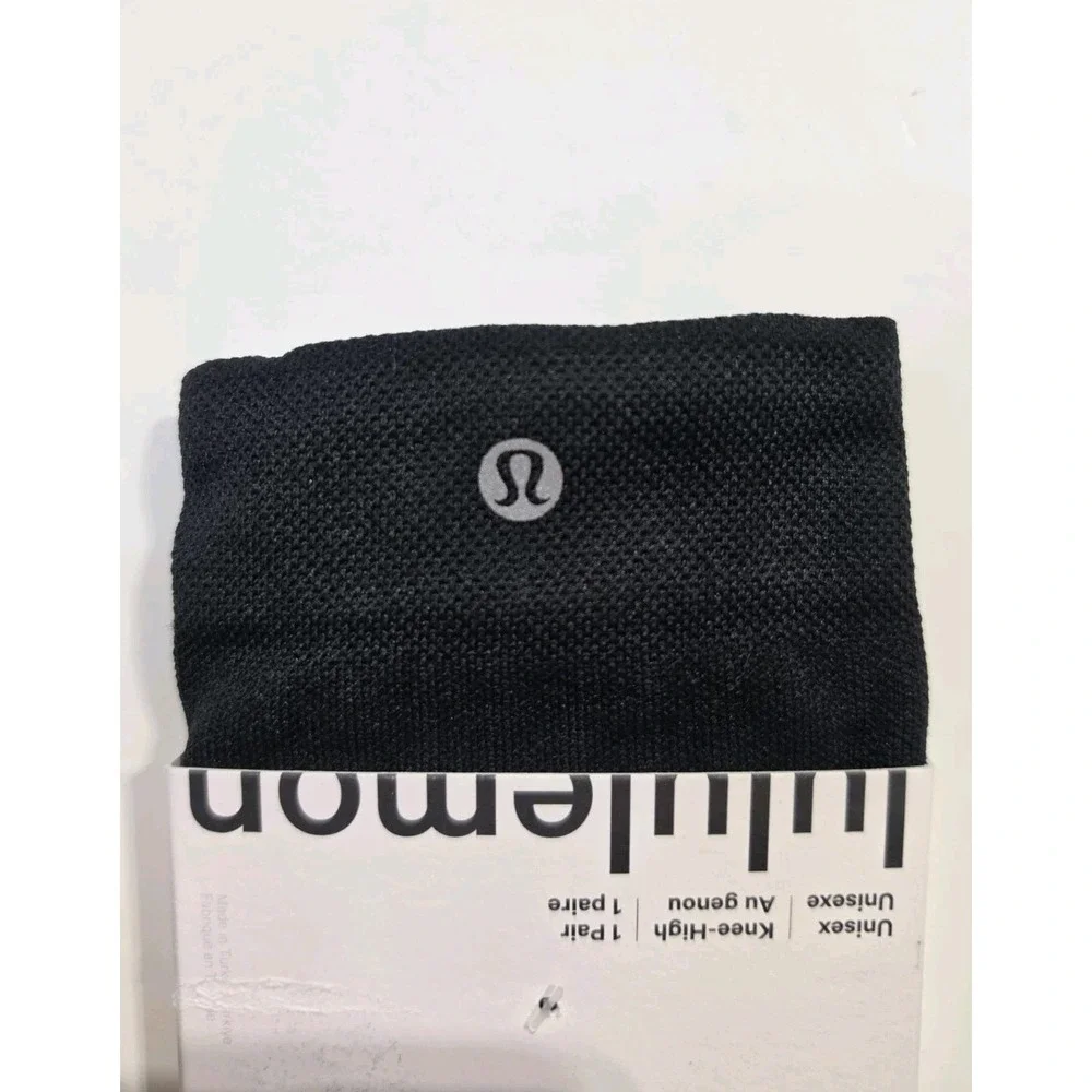Lululemon Power Stride Knee High Socks Black Size S Unisex NWT Compression